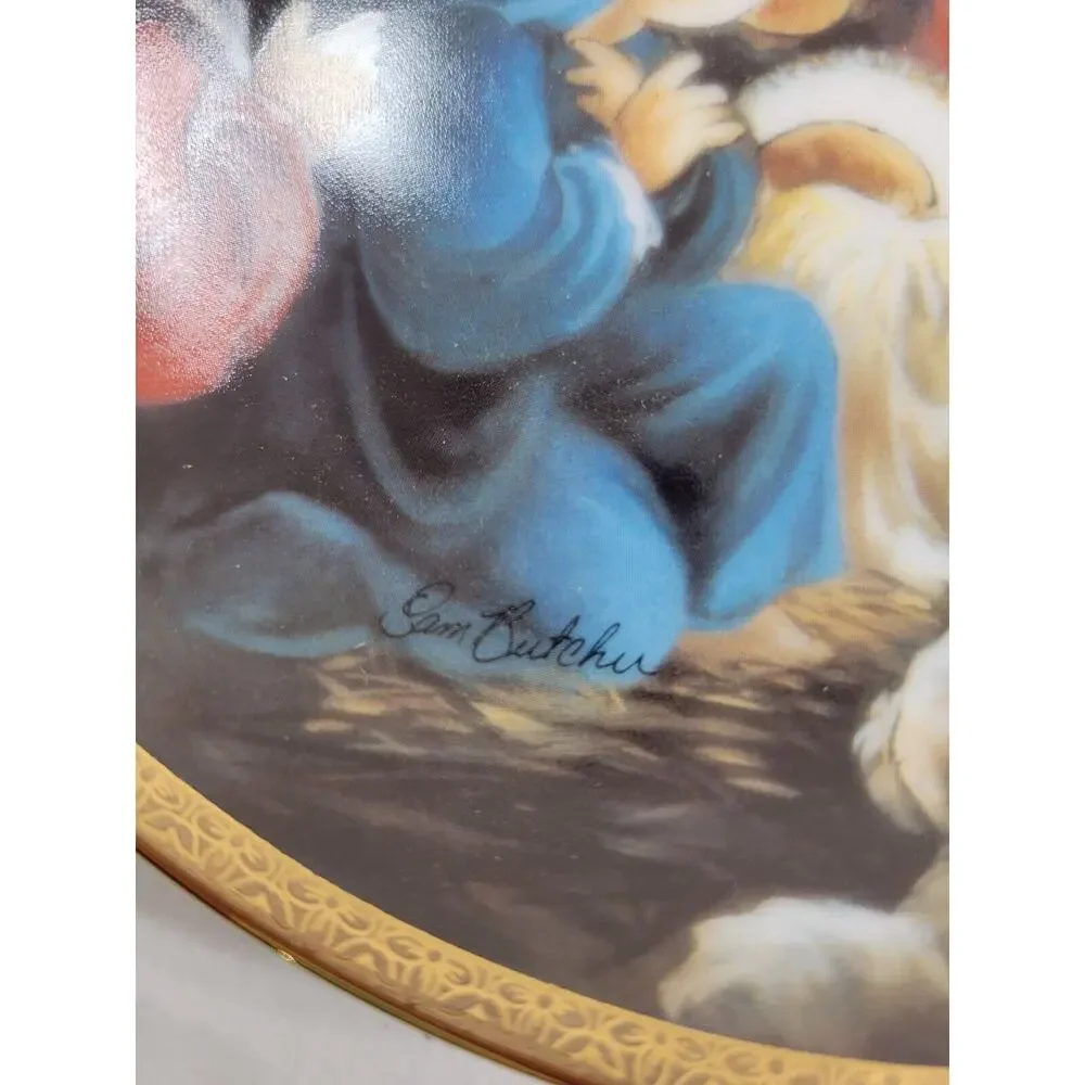 Hamilton Collection Precious Moments Come‎ Let Us Adore Sam Butcher Plate 7.5